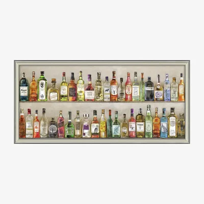 Furniture Village The Liquor Library Framed Picture