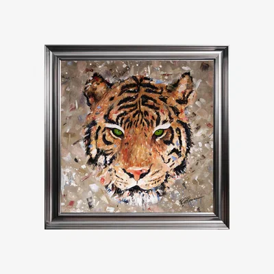 Furniture Village Tillie Tiger Framed Art - Colour