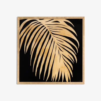 Furniture Village Metallic Palm Framed Glass Picture