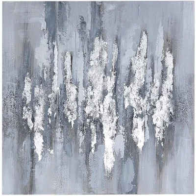 Furniture123 Silver & Grey Abstract Canvas Wall Art