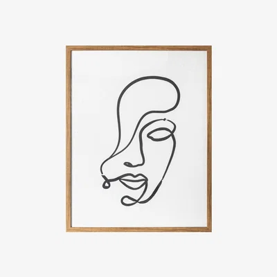 Furniture123 Contour Line Drawing Framed Print - Caspian House