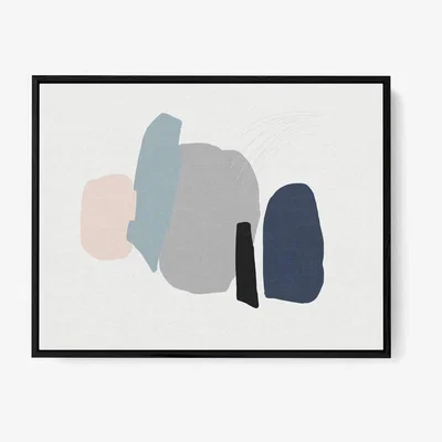 Furniture123 Pastel Minimalist Abstract Framed Canvas Print - Abstract House