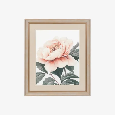 French Bedroom Peony Reflection Wall Art, by Joanne Lea