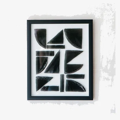 Graham & Green Graham and Green Black Abstract Shapes Print