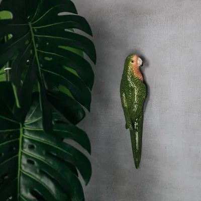 Graham & Green Green Parrot Wall Ornament