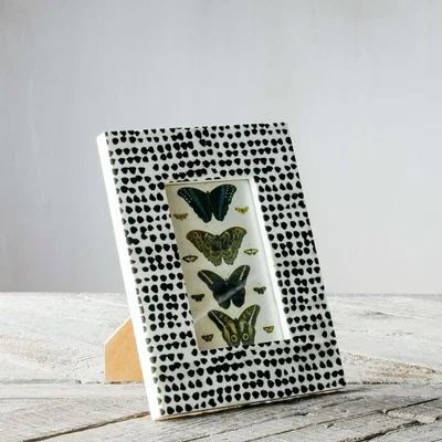 Graham & Green Spotty Black Bone Frame