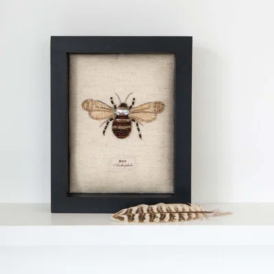 Graham & Green Framed Embroidered Bumblebee