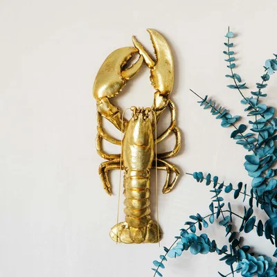 Graham & Green Gold Lobster Wall Decor