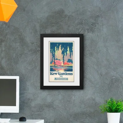 Habitat GB Eye Kew Gardens by Underground Framed Print - 30x40cm