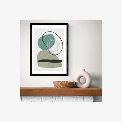 Habitat East End Prints Calo Black Frame Art Print - A3