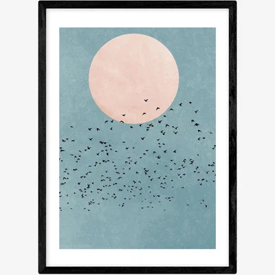 Habitat East End Prints Fly Away Framed Print - A2