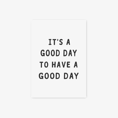 Habitat East End Prints Good Day Typographic Unframed Wall Print -A2