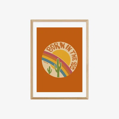 Habitat East End Prints Born in the 90's Framed Wall Print - A2