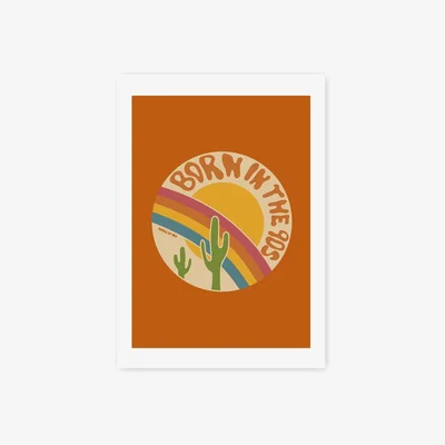 Habitat East End Prints Born in the 90's Unframed Wall Print - A2