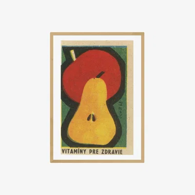 Habitat EEP Matchbox Label Pears Matchbox Framed Print - A2