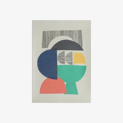 Habitat Habitat Mid Century Unframed Wall Print - A3