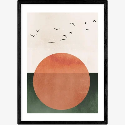Habitat East End Prints Rising Sun Framed Wall Print - A2