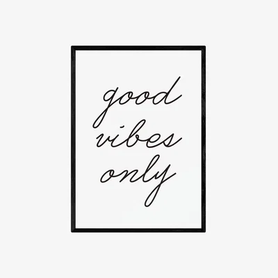 Habitat EEP Rafael Farias Good Vibes Only Framed Print - A1