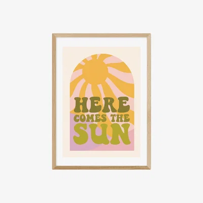 Habitat East End Prints Retro Typographic Framed Wall Print - A2