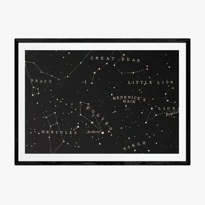 Habitat EEP Aster Constellation Black Framed Print - A3