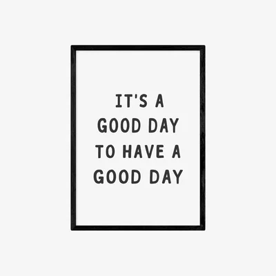 Habitat East End Prints Good Day Typographic Framed Wall Print - A2