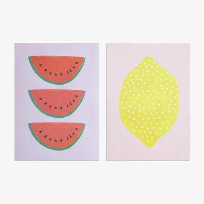 Habitat Habitat Fruits Unframed Wall Print - Twin Set - A3