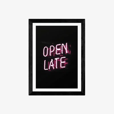 Habitat EEP Honeymoon Hotel Open Late Framed Print - A3