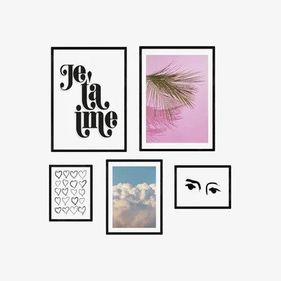 Habitat EEP Honeymoon Hotel Je T'aime Framed Print  - Gallery Set