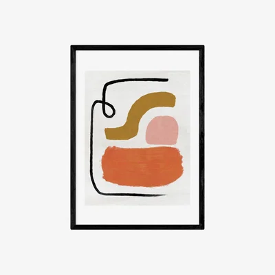 Habitat East End Prints Abstract Lines Framed Wall Print- A2