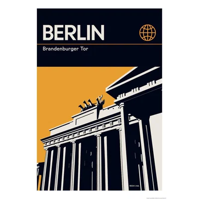 Habitat Habitat Reign & Hall Berlin Unframed Print - 50x70cm
