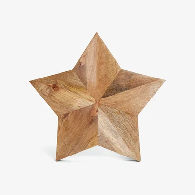 Habitat Habitat Large Mango Wood Star Wall Hanging - Natural