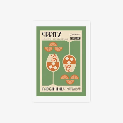 Habitat East End Prints Spritz Typographic Unframed Wall Print - A3