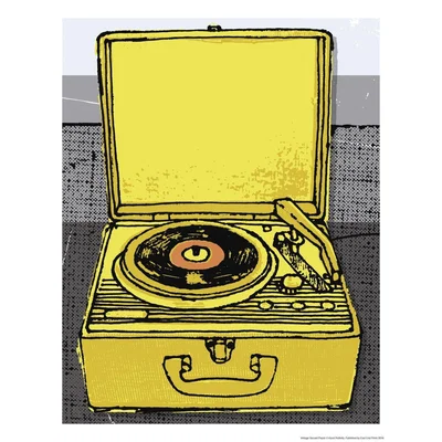 Habitat EEP Kavell Rafferty Vintage Record Unframed Print  40x50cm
