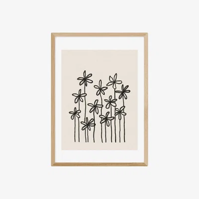 Habitat East End Prints Field of Flowers Framed Wall Print - A2
