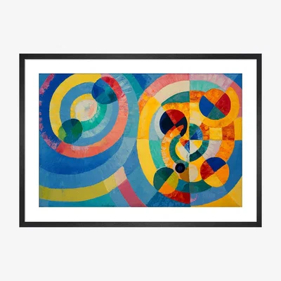 Heal's KING & MCGAW Circle Forms 1930 Framed Print 58 x 82cm