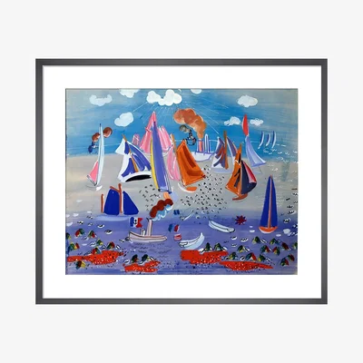 Heal's KING & MCGAW Sea And Boats 1930 Framed Print 52 x 62cm