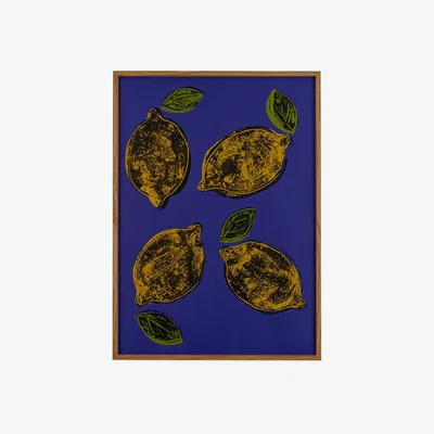 Heal's Stoff Studios Frutteto Limone on Blue Print 50 x 70cm