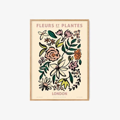 Heal's PSTR Studio Zoe - Fleurs et Plantes - London Print 30 x 40cm