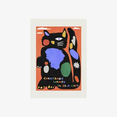 Heal's Paper Collective Be a Cat Print 30 x 40cm