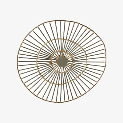 Homebase Mirano Small Abstract Wall Art - Gold - 29x31cm