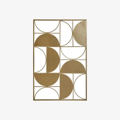 Homebase Trento Gold Metal Wall Art - 50.5x75.5cm