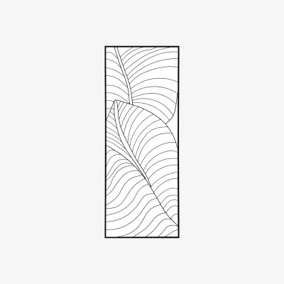 Homebase Trento Black Metal Wall Art - 51x131cm