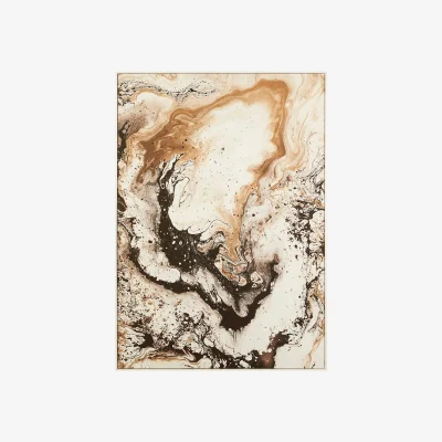 Homebase Astratto Classic Abstract Wall Art - Natural - 103x143cm