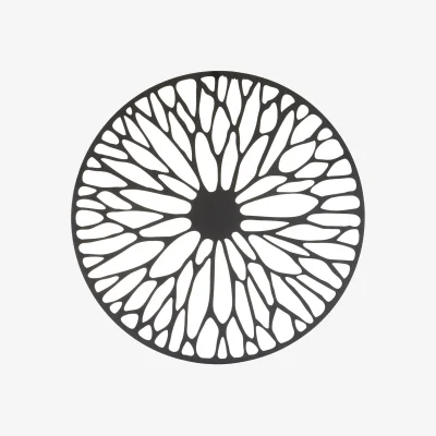 Homebase Trento Black Metal Wall Art - 65x65cm