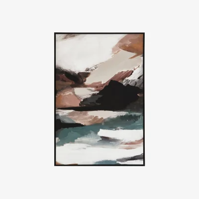 Homebase Astratto Modern Abstract Wall Art - Multicoloured - 83x123cm