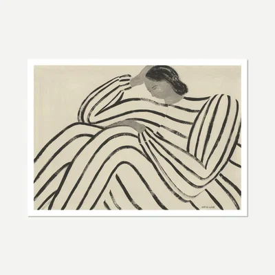 IO Living Waiting - TPC x Sophia Lind Beige 50x70cm Art Print