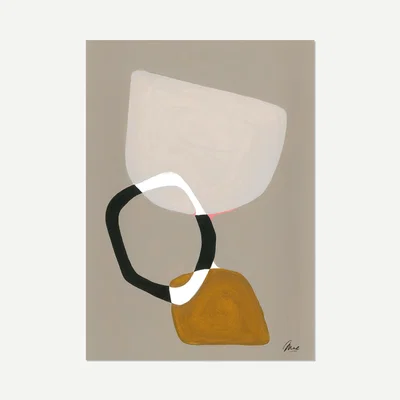 IO Living Composition 03 - Mae Studio Stone 50x70cm Art Print