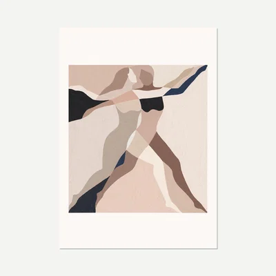 IO Living Two dancers - Kit Agar Dusty Pink 50x70cm Art Print