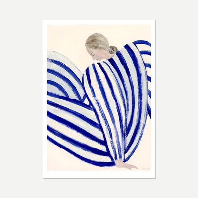 IO Living Blue Stripe At Concorde - TPC x Sophia Lind 50x70cm Art Print