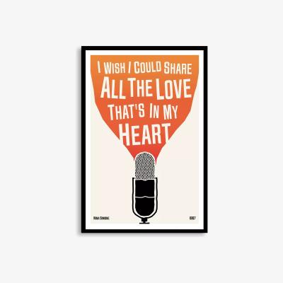 John Lewis John Lewis Dalston 606 'Nina Simone' Microphone Framed Print, 62 x 42cm, Multi